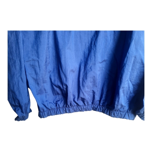 Vintage Columbia Windbreaker Jacket 90s color block blue green S pullover retro - Picture 6 of 8